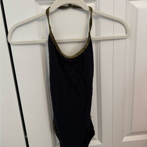 Yumiko Black and Dark Green Trim